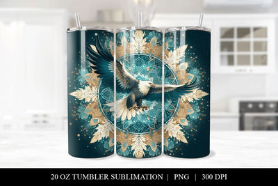 Eagle Mandala Sublimation Design for 20oz Tumblers Sublimation BijouBay 