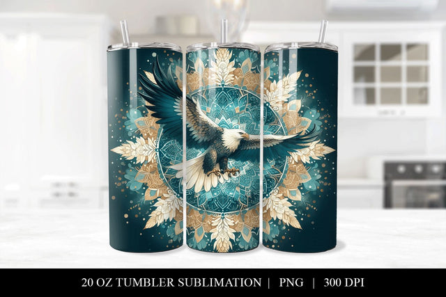 Eagle Mandala Sublimation Design for 20oz Tumblers Sublimation BijouBay 
