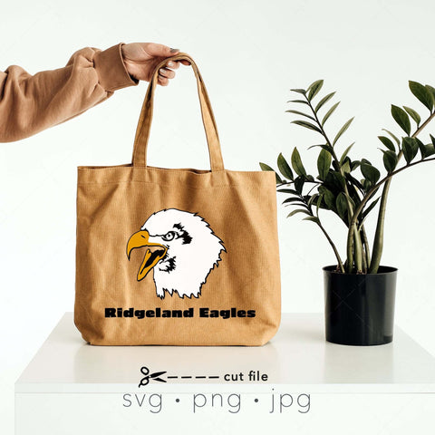 Eagle mascot and silhouette svg cut file SVG Kimberly Thomas Design 