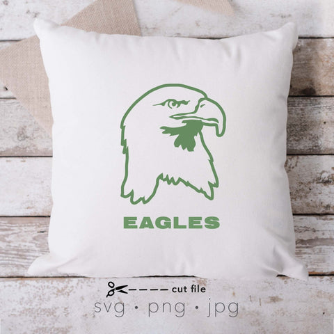 Eagle mascot and silhouette svg cut file SVG Kimberly Thomas Design 