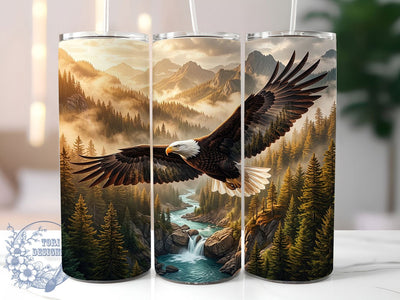 Eagle Mountain River 20oz Tumbler, Eagle Mountain, Mountain River, Eagle Tumbler, 20oz Tumbler, River Tumbler, Mountain Tumbler, Tumbler Wrap Sublimation ToriDesigns 