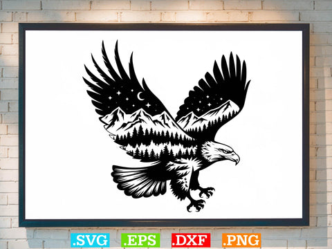 Eagle Nature Scene Svg Bundle, Eagle Svg, Eagle Landscape Svg SVG Creativeart88 