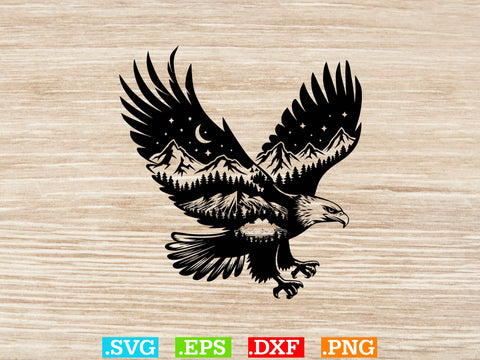 Eagle Nature Scene Svg Bundle, Eagle Svg, Eagle Landscape Svg SVG Creativeart88 