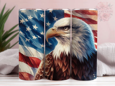 Eagle USA Flag 20 Oz Skinny Tumbler Wrap, Eagle Wrap Sublimation PNG, Instant Digital Download PNG, Straight & Tapered Tumbler Wrap PNG Sublimation Li Zamperini 