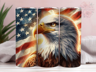 Eagle USA Flag 20 Oz Skinny Tumbler Wrap, Eagle Wrap Sublimation PNG, Instant Digital Download PNG, Straight & Tapered Tumbler Wrap PNG Sublimation Li Zamperini 