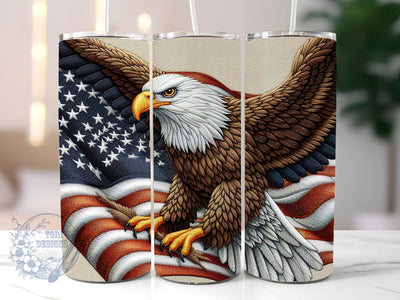 Eagle USA Flag 20 Oz Skinny Tumbler Wrap Sublimation StraightTapered Tumbler PNG File Digital Download, Eagle Wrap Sublimation PNG Sublimation ToriDesigns 