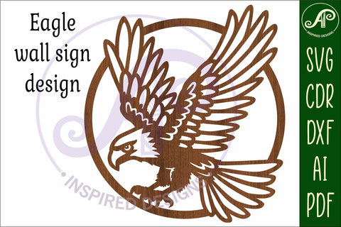 Eagle wall sign svg laser cut design SVG APInspireddesigns 