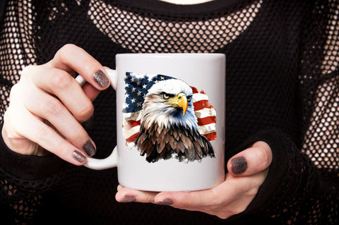 Eagle with American Flag Sublimation Bundle Sublimation Designangry 