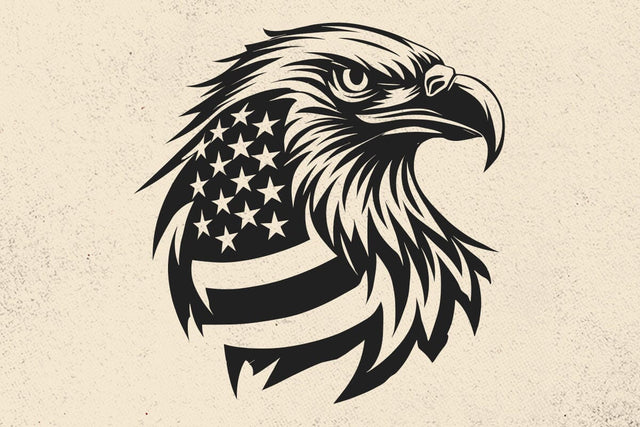 Eagle with USA Flag Svg, Patriotic 4th of July eagle Svg SVG DesignDestine 