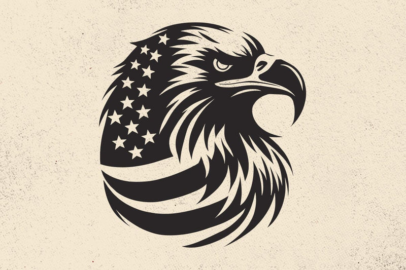 Eagle with USA Flag Svg, Patriotic 4th of July eagle Svg - So Fontsy