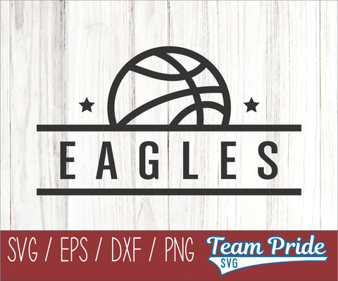 Eagles Basketball SVG Digital Download Printable - SVG, EPS, DXF, PNG 2 SVG Team Pride SVG 