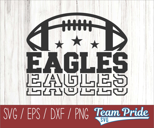 Eagles Football SVG Digital Download Printable - SVG, EPS, DXF, PNG 4 SVG Team Pride SVG 