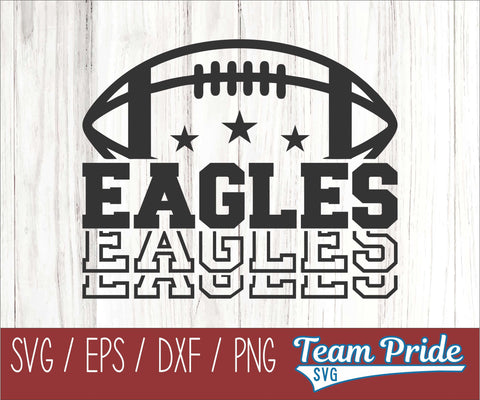 Eagles Football SVG Digital Download Printable - SVG, EPS, DXF, PNG 4 SVG Team Pride SVG 