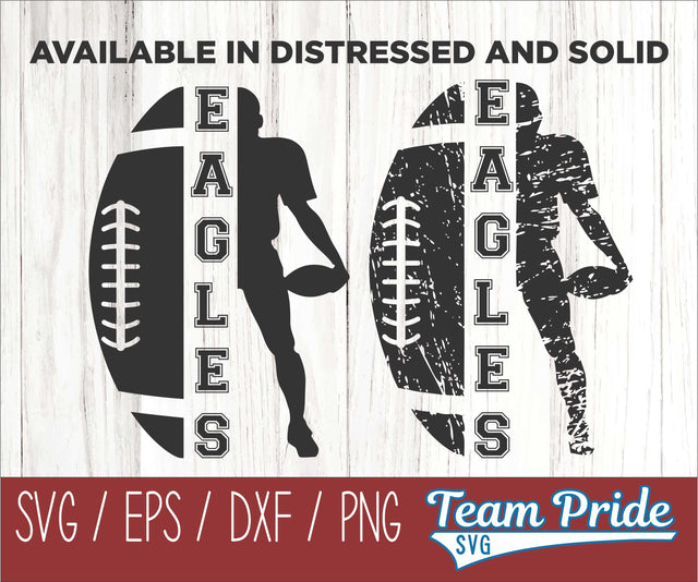Eagles Football SVG Digital Download Printable - SVG, EPS, DXF, PNG SVG Team Pride SVG 