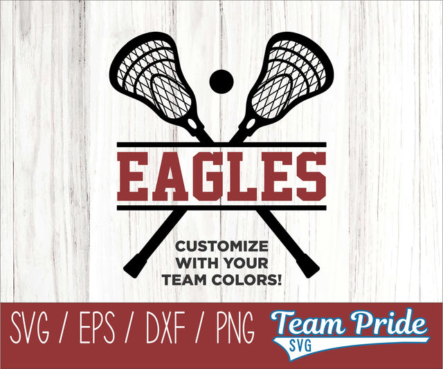 Eagles Lacrosse SVG Digital Download Printable - SVG, EPS, DXF, PNG SVG Team Pride SVG 