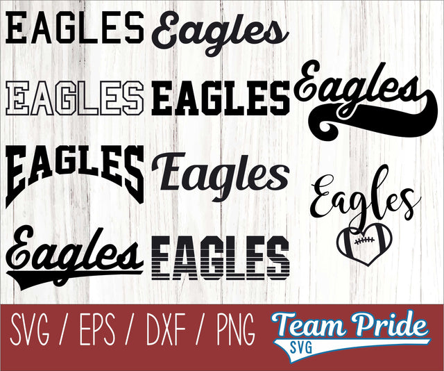 Eagles SVG Bundle Digital Download Printable - SVG, EPS, DXF, PNG SVG Team Pride SVG 
