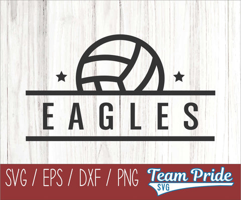 Eagles Volleyball SVG Digital Download Printable - SVG, EPS, DXF, PNG 2 SVG Team Pride SVG 