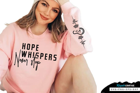 Ear Symbol Sleeve SVG Design, Inspirational sleeve SVG, Motivational Sleeve SVG Design, Positive Sleeve SVG SVG Regulrcrative 