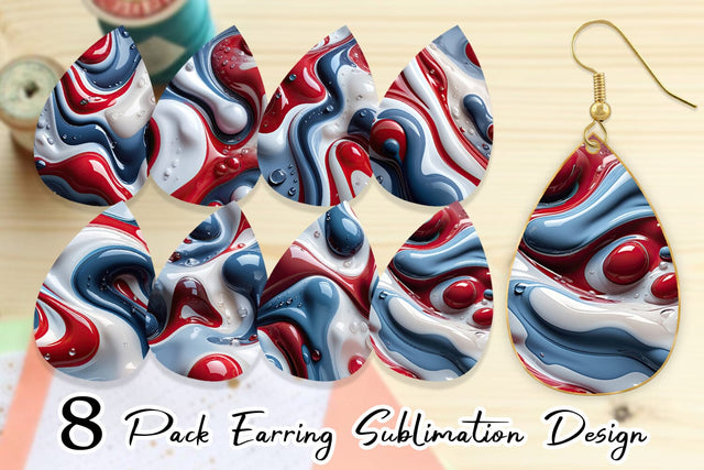 Earring 3D Liquid Sublimation artnoy 