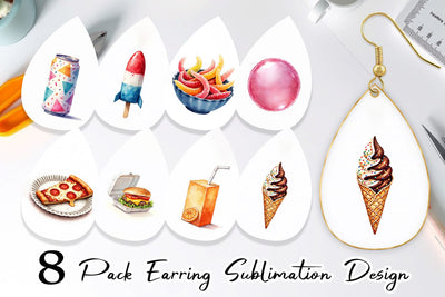 Earring 90s Snack Nostalgia Sublimation artnoy 