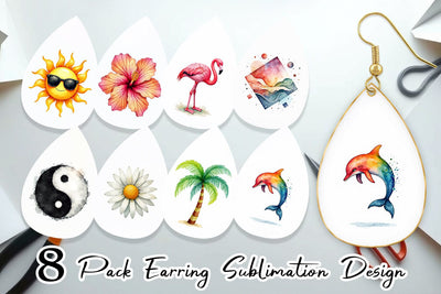 Earring 90s Tropical Memphis Sublimation artnoy 