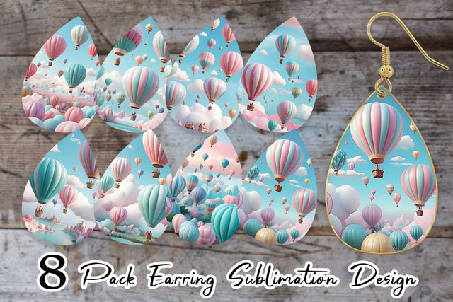 Earring Air Balloons Sublimation artnoy 