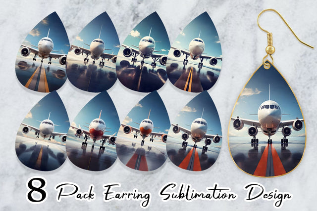 Earring Airplane Sublimation artnoy 