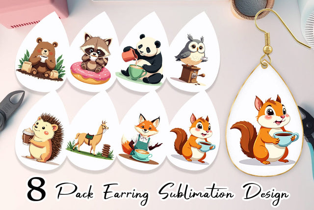 Earring Animal Finest Brew Sublimation artnoy 