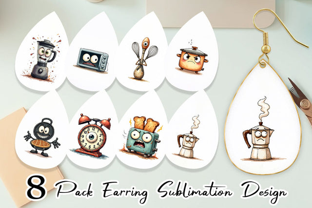 Earring Annoyed Appliances Sublimation artnoy 
