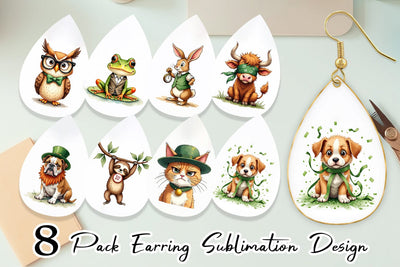 Earring Annoyed Retro Animals Sublimation artnoy 