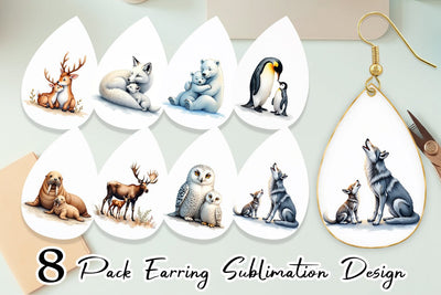 Earring Arctic Snuggles Sublimation artnoy 