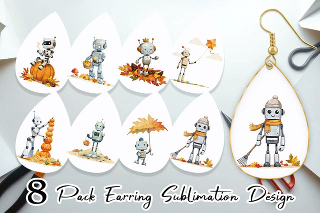 Earring Autumn Bot Friends Sublimation artnoy 