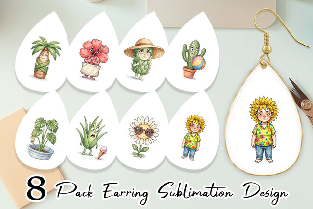 Earring Awkward Introvert Mom Flora Sublimation artnoy 