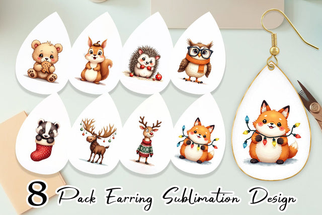 Earring Awkward Nordic Woodland Sublimation artnoy 