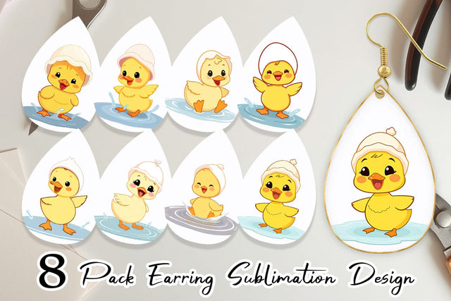 Earring Baby Duck Sublimation artnoy 