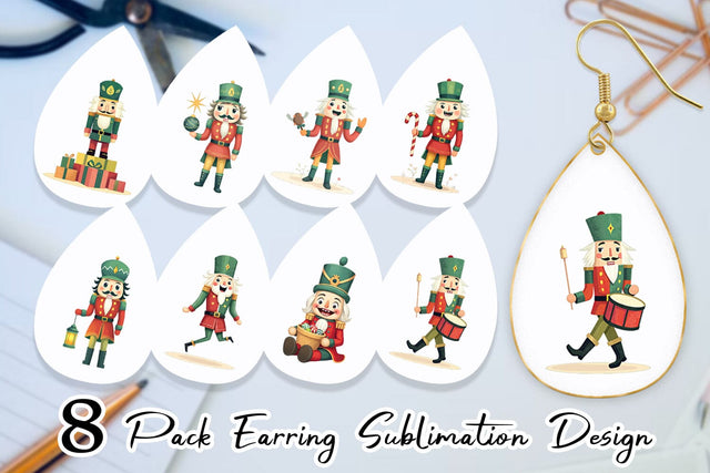 Earring Baby Nutcracker Fun Sublimation artnoy 