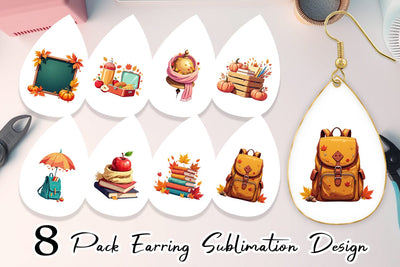 Earring Back to Autumn Sublimation artnoy 