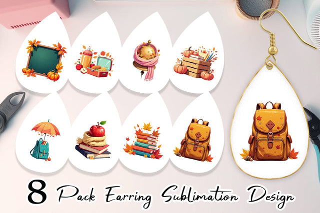 Earring Back to Autumn Sublimation artnoy 