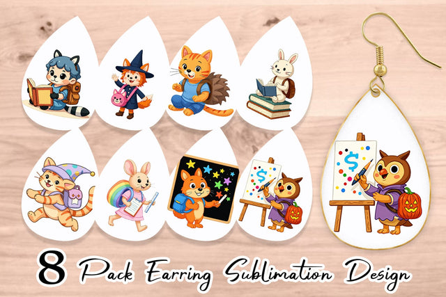 Earring Backpack Buddies Sublimation artnoy 