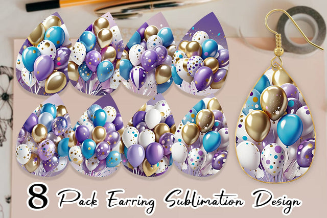Earring Balloons Sublimation artnoy 