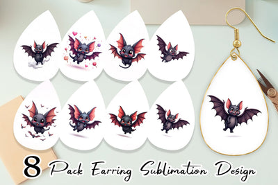 Earring Bat Variations Sublimation artnoy 