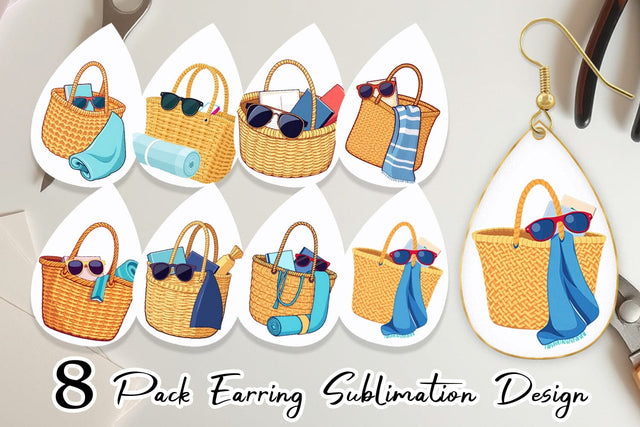 Earring Beach Bag Sublimation artnoy 