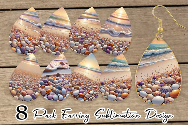 Earring Beach Summer Sublimation artnoy 