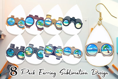 Earring Binoculars Sublimation artnoy 