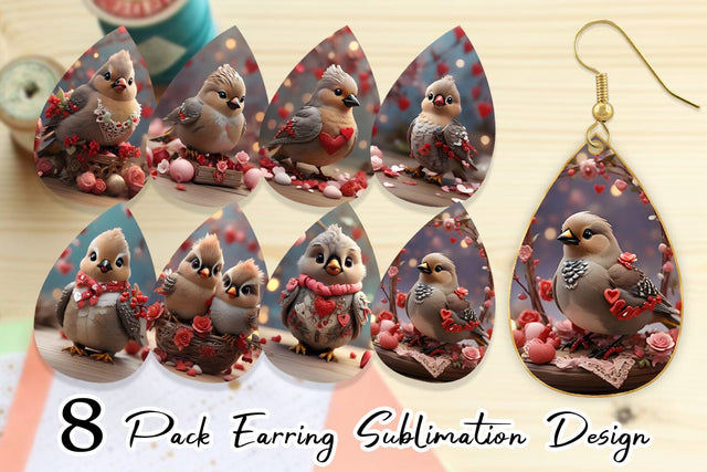 Earring Bird Bohemian Sublimation artnoy 
