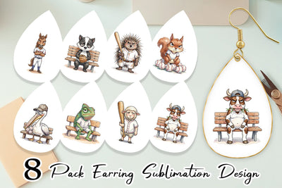 Earring Bitter Benchwarmer Sarcastic Animal Sublimation artnoy 