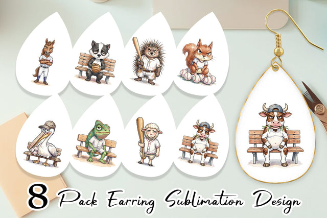 Earring Bitter Benchwarmer Sarcastic Animal Sublimation artnoy 