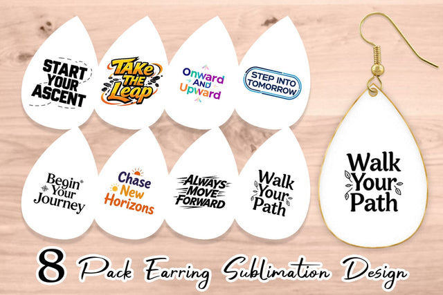 Earring Bold Action Graduation Quotes Sublimation artnoy 
