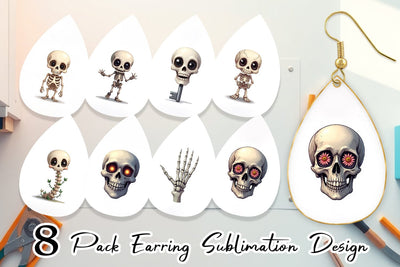 Earring Bone Motifs Sublimation artnoy 