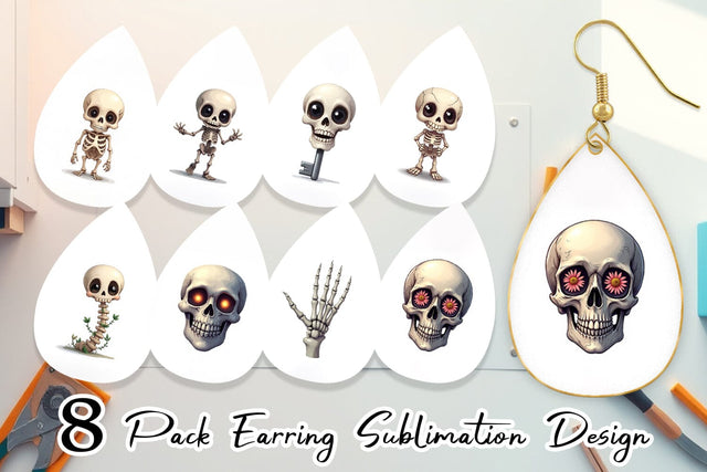 Earring Bone Motifs Sublimation artnoy 
